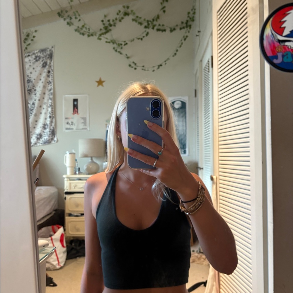 Brandy Melville Green Halter Top